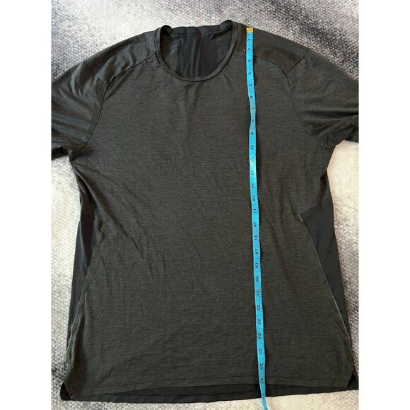 Lululemon Fast and Free Short Sleeve Shirt Heathered Graphite Gray Size Medium - Picture 7 of 10